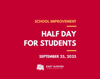 Reminder: Thursday, September 25 is a Half-Day for Students!