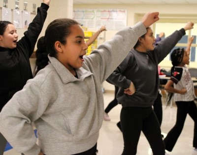 Basketball and Cheer in Action at Dieterich