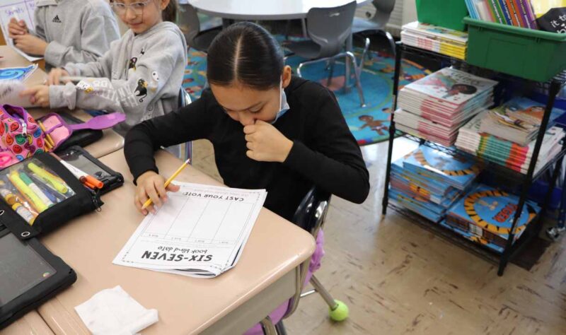 Mystery book activity on the 67th day of school