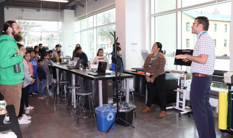 Reading intervention students visited the library.